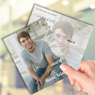 Carte Postale Vertical Photo Graduation Save the Date