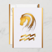 Carte postale verticale Aquarius Horse Anniversair (Devant / Derrière)