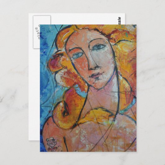 Carte postale verticale beauté éternelle (Devant / Derrière)