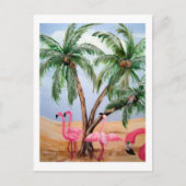 Carte postale Verticale de la faune "Les Flamants (Devant)