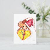 Carte postale verticale de la souris Noël (Debout devant)