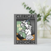 CARTE POSTALE VERTICALE DE L'UNICORNE FUNNY CLERIC (Debout devant)