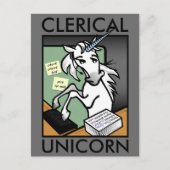 CARTE POSTALE VERTICALE DE L'UNICORNE FUNNY CLERIC (Devant)
