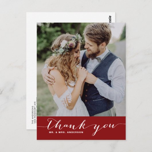 Carte postale verticale du Mariage de script Crims (Devant / Derrière)