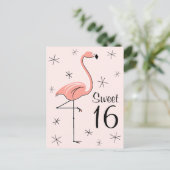 Carte postale verticale Flamant rose rose "Sweet 1 (Debout devant)