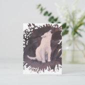 Carte postale verticale "Howling White Wolf" (Debout devant)