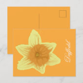 Carte postale verticale Jonquille orange (Devant / Derrière)