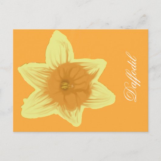Carte postale verticale Jonquille orange (Devant)