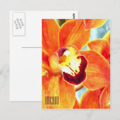 Carte postale Verticale Orange Peint (Devant / Derrière)