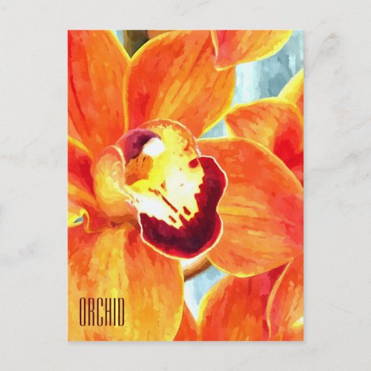 Carte postale Verticale Orange Peint (Devant)
