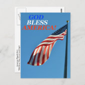 Carte postale verticale représentant le drapeau am (Devant / Derrière)