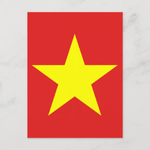 Carte postale verticale Vietnam Flag Yellow Star