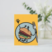 CARTE POSTALE VERTIQUE FUNNY CHEESEBURGER (Debout devant)