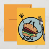 CARTE POSTALE VERTIQUE FUNNY CHEESEBURGER (Devant / Derrière)