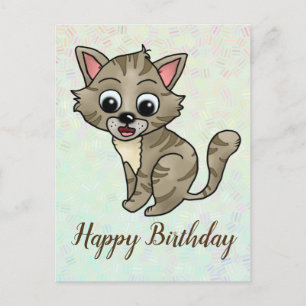 Carte Postale Verwunderte Katze