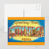 Carte Postale Very Vintage Pittsburgh Greeting Postcard (Devant / Derrière)