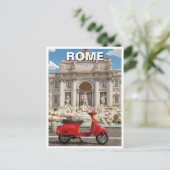 Carte Postale Vespa à Rome Italie (Debout devant)