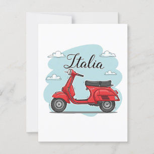 Carte Postale Vespa Italie