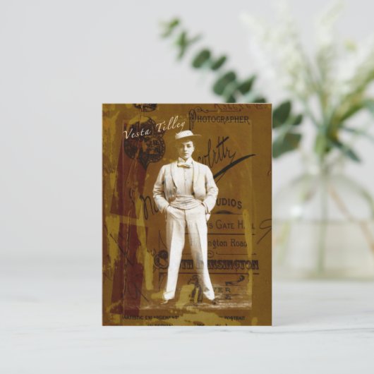 Carte Postale Vesta Tilley (Debout devant)