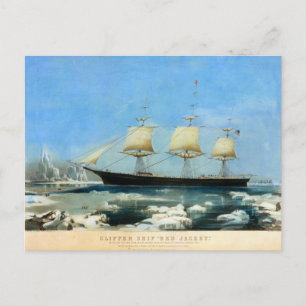 Carte Postale Veste rouge Clipper Ship 1854