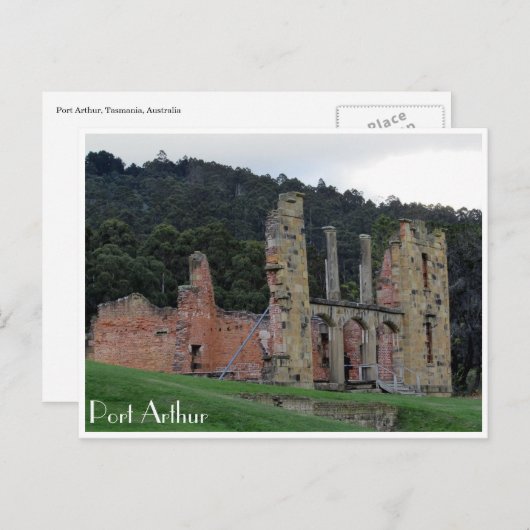 Carte Postale vestiges du port arthur (Devant / Derrière)