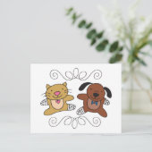 Carte Postale Vet chien & chat (Debout devant)