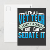 Carte Postale Vet Tech Idée cadeau - Drôle Vétérinaire dire (Devant / Derrière)