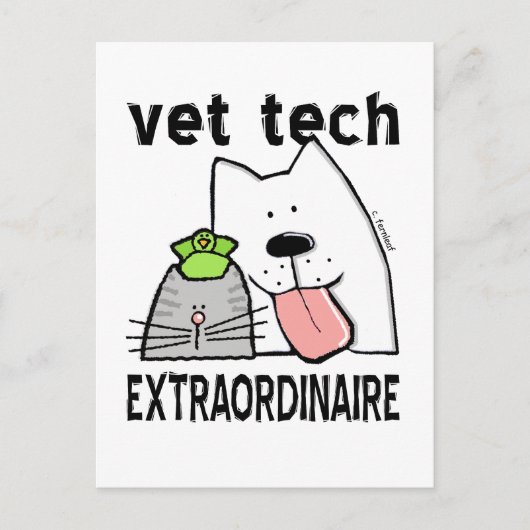Carte Postale vet+tech vet+tech+cadeaux vet+tech+équipement vété (Devant)