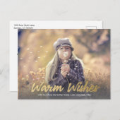 Carte Postale Vêtements chauds Gold Script Horizontal Holiday Ph (Devant / Derrière)