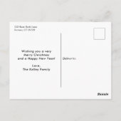 Carte Postale Vêtements chauds Gold Script Horizontal Holiday Ph (Dos)