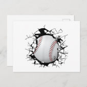 Carte Postale Vêtements de baseball - Baseball (Devant / Derrière)