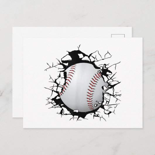 Carte Postale Vêtements de baseball - Baseball (Devant / Derrière)