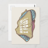 Carte Postale Vêtements pliants, jour de lessive (Devant / Derrière)