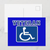 Carte Postale Vétéran handicapé invalide (Devant / Derrière)
