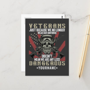 Carte Postale Vétéran Patriotique Humour Américain Drôle