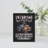 Carte Postale Vétérans Parce que les Superhéros Sont Occupés dan (Debout devant)