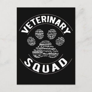 Carte Postale Vétérinaire Technicien d'équipe vétérinaire