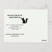 Carte Postale Veterinarian Ginger Cat Wearing a Cone of Shame (Dos)