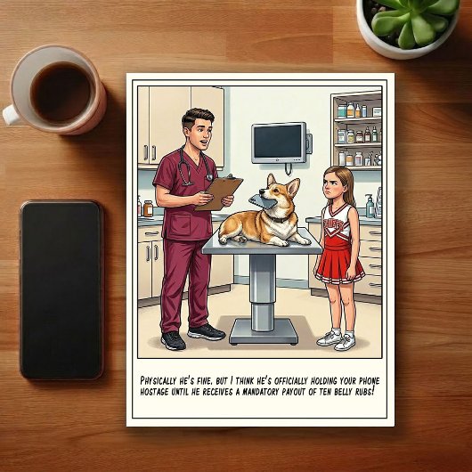 Carte Postale Veterinary ER Adventures Cartoon