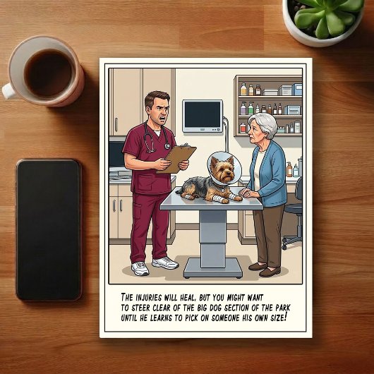 Carte Postale Veterinary ER Adventures Cartoon