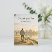 Carte Postale Veterinary Thank‑You Postcard – Quiet Walk Design (Debout devant)
