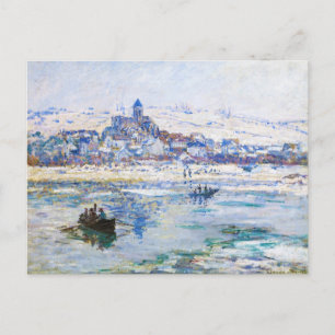 Carte Postale Vetheuil en Claude Monet d'hiver