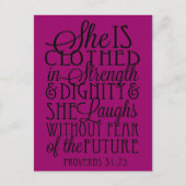 Carte Postale Vêtu de force et de dignité (Devant)