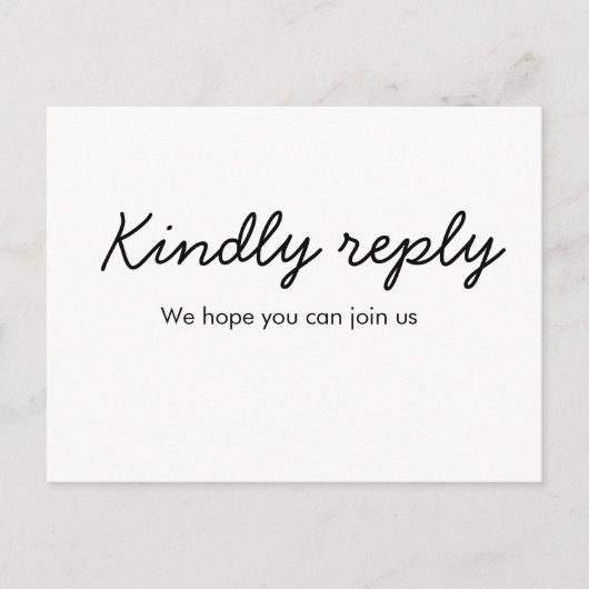 Carte Postale Veuillez répondre demande de chanson ajouter le te (Devant)