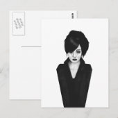 Carte Postale veuve (Devant / Derrière)