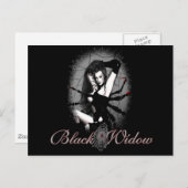 Carte Postale Veuve noire (Devant / Derrière)