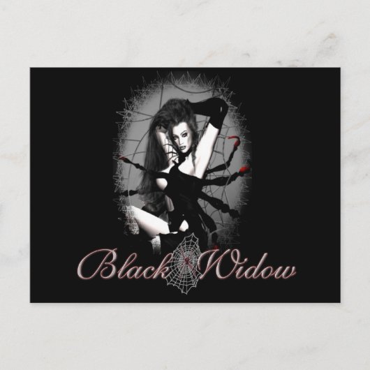 Carte Postale Veuve noire (Devant)