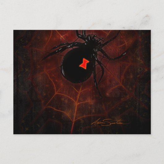 Carte Postale Veuve noire (conception de signature) (Devant)