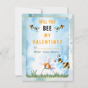 Carte Postale Veux-tu BEE ma salle de classe de Saint Valentin ?