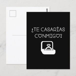 Carte Postale Veux-Tu M'Épouser ? Proposition "Te Casarias Conmi
